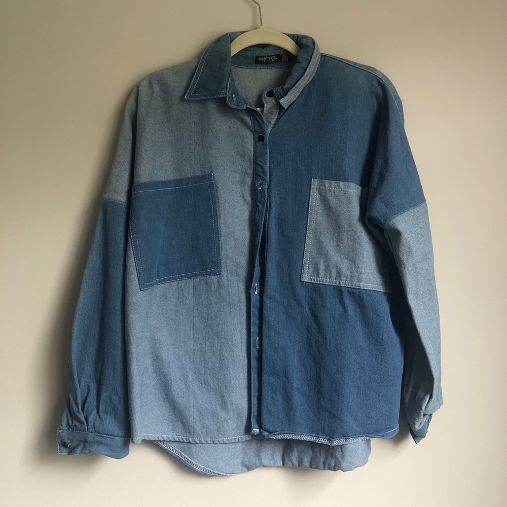 Patchwork Denim Top